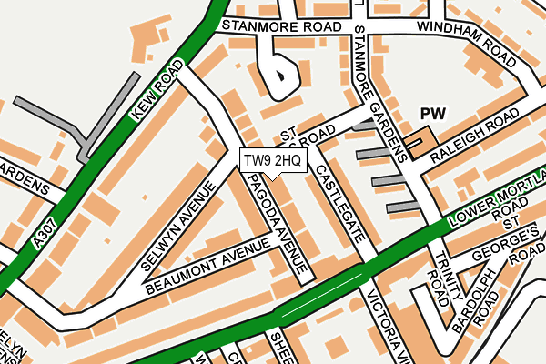 TW9 2HQ map - OS OpenMap – Local (Ordnance Survey)