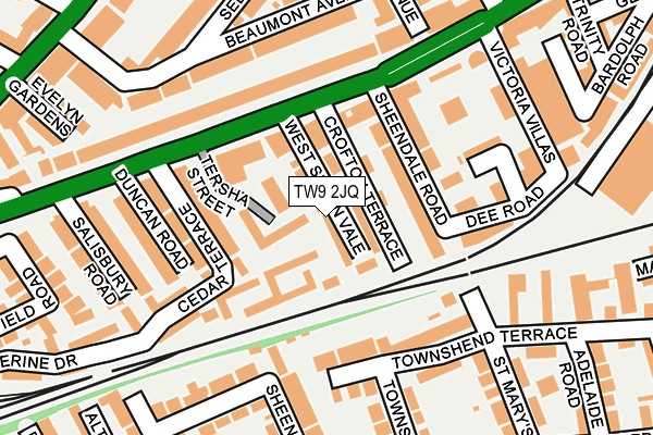TW9 2JQ map - OS OpenMap – Local (Ordnance Survey)