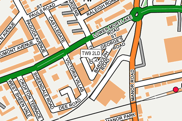 TW9 2LD map - OS OpenMap – Local (Ordnance Survey)