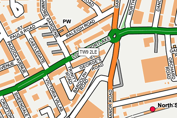 TW9 2LE map - OS OpenMap – Local (Ordnance Survey)