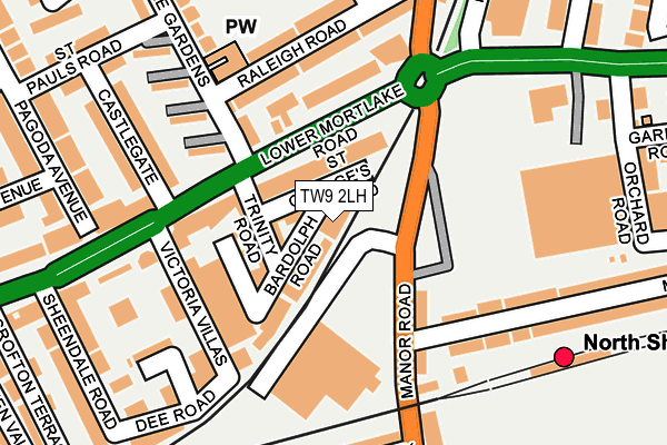 TW9 2LH map - OS OpenMap – Local (Ordnance Survey)