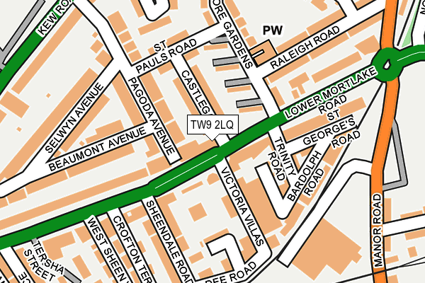 TW9 2LQ map - OS OpenMap – Local (Ordnance Survey)