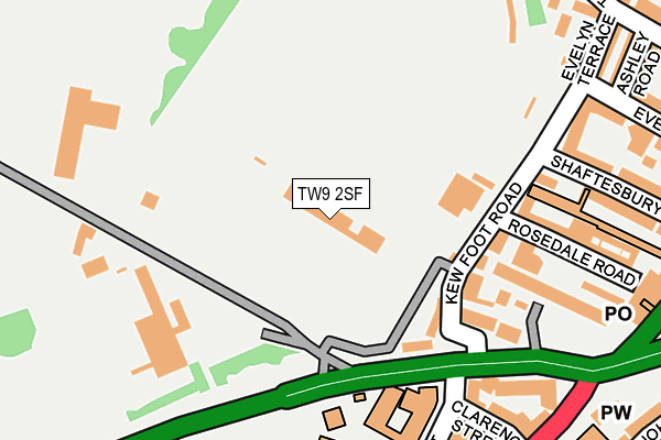 TW9 2SF map - OS OpenMap – Local (Ordnance Survey)