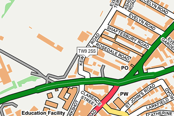 TW9 2SS map - OS OpenMap – Local (Ordnance Survey)