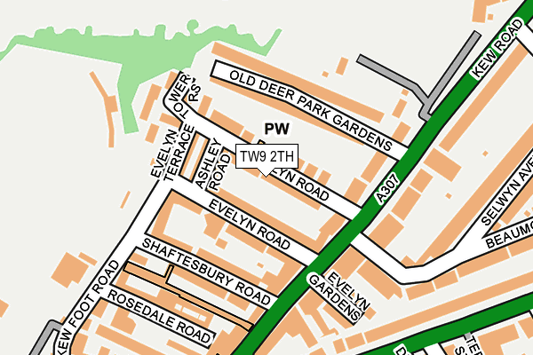 TW9 2TH map - OS OpenMap – Local (Ordnance Survey)