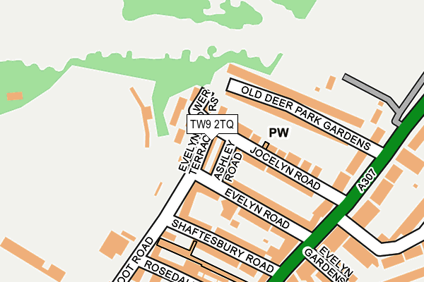 TW9 2TQ map - OS OpenMap – Local (Ordnance Survey)