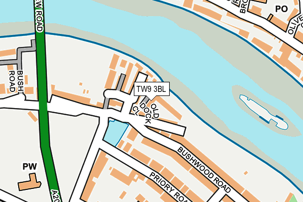 TW9 3BL map - OS OpenMap – Local (Ordnance Survey)