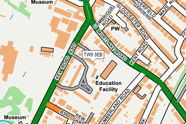 TW9 3EB map - OS OpenMap – Local (Ordnance Survey)
