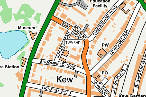 Map of KEW GARDENS ROAD MANAGEMENTS LIMITED at local scale