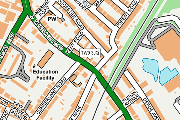 TW9 3JQ map - OS OpenMap – Local (Ordnance Survey)