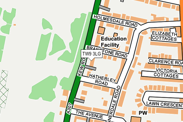 TW9 3LG map - OS OpenMap – Local (Ordnance Survey)