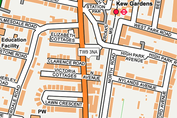 TW9 3NA map - OS OpenMap – Local (Ordnance Survey)