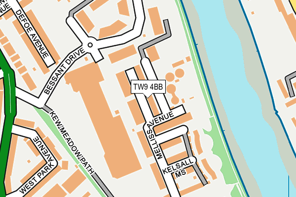 TW9 4BB map - OS OpenMap – Local (Ordnance Survey)
