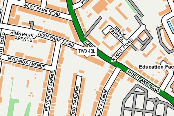 TW9 4BL map - OS OpenMap – Local (Ordnance Survey)