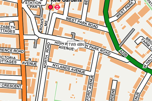 TW9 4BN map - OS OpenMap – Local (Ordnance Survey)