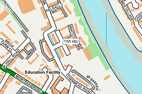 TW9 4BU map - OS OpenMap – Local (Ordnance Survey)