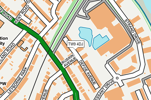 TW9 4DJ map - OS OpenMap – Local (Ordnance Survey)