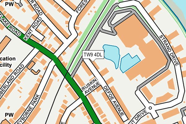 TW9 4DL map - OS OpenMap – Local (Ordnance Survey)