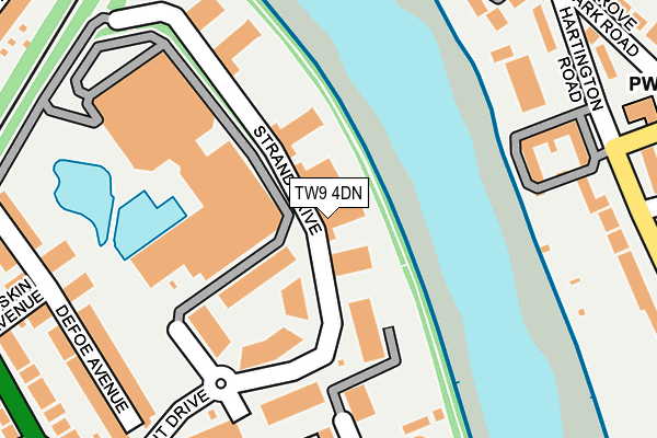 TW9 4DN map - OS OpenMap – Local (Ordnance Survey)