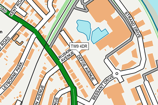 TW9 4DR map - OS OpenMap – Local (Ordnance Survey)