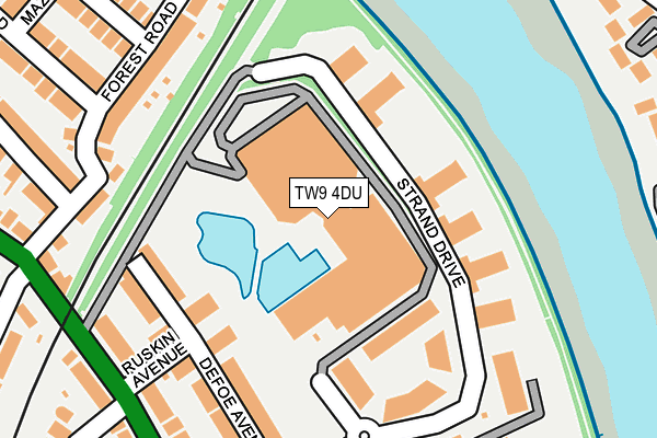 TW9 4DU map - OS OpenMap – Local (Ordnance Survey)