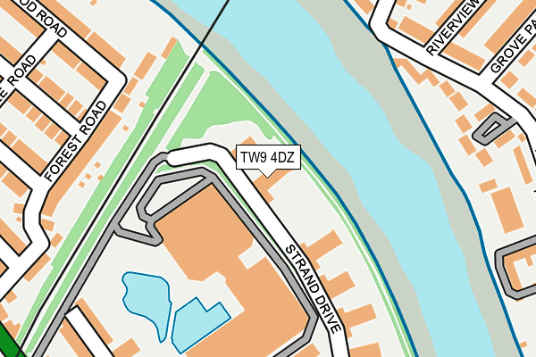 TW9 4DZ map - OS OpenMap – Local (Ordnance Survey)
