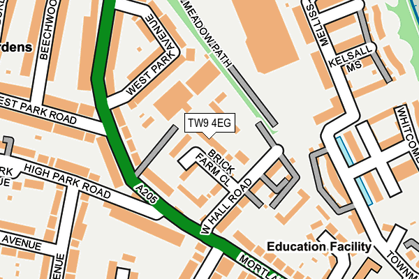 TW9 4EG map - OS OpenMap – Local (Ordnance Survey)