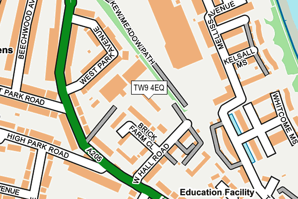 TW9 4EQ map - OS OpenMap – Local (Ordnance Survey)