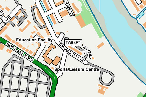 TW9 4ET map - OS OpenMap – Local (Ordnance Survey)