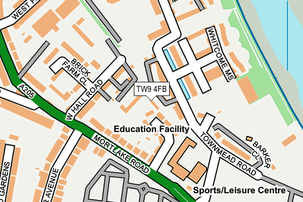 TW9 4FB map - OS OpenMap – Local (Ordnance Survey)