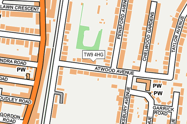 TW9 4HG map - OS OpenMap – Local (Ordnance Survey)