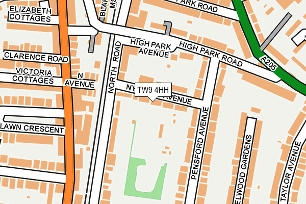 TW9 4HH map - OS OpenMap – Local (Ordnance Survey)