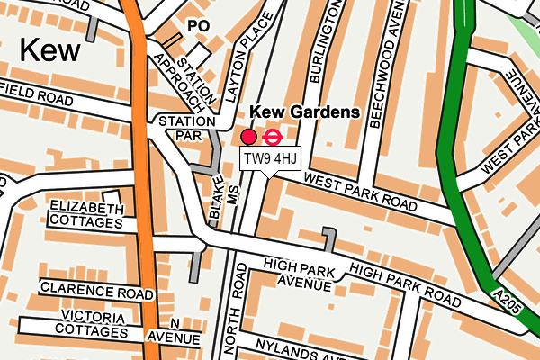 TW9 4HJ map - OS OpenMap – Local (Ordnance Survey)