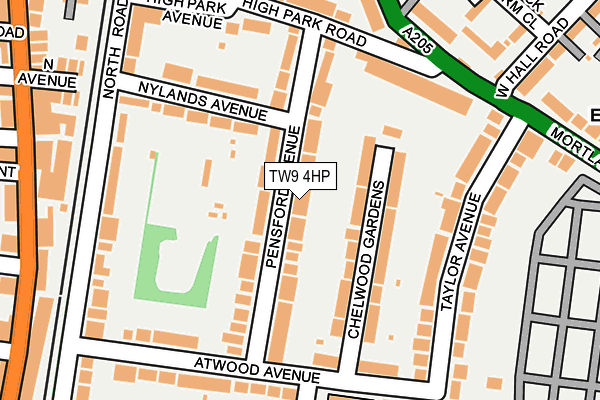 TW9 4HP map - OS OpenMap – Local (Ordnance Survey)