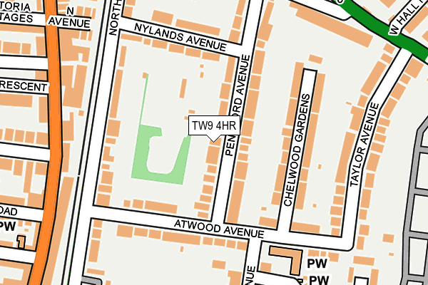 TW9 4HR map - OS OpenMap – Local (Ordnance Survey)
