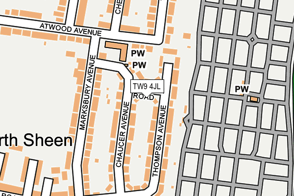 TW9 4JL map - OS OpenMap – Local (Ordnance Survey)