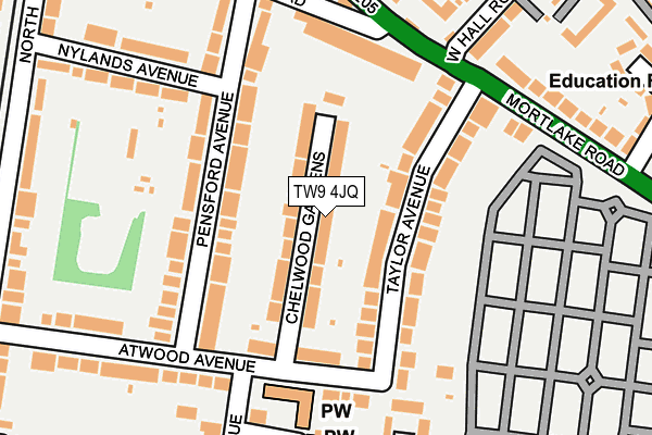 TW9 4JQ map - OS OpenMap – Local (Ordnance Survey)
