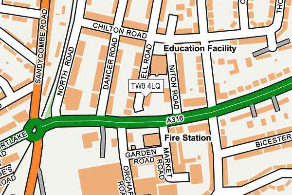 TW9 4LQ map - OS OpenMap – Local (Ordnance Survey)