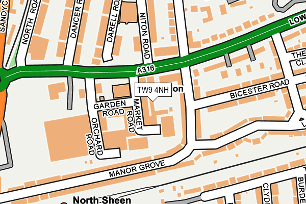 TW9 4NH map - OS OpenMap – Local (Ordnance Survey)