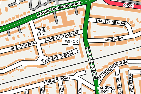 TW9 4QR map - OS OpenMap – Local (Ordnance Survey)