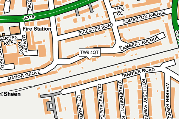 TW9 4QT map - OS OpenMap – Local (Ordnance Survey)