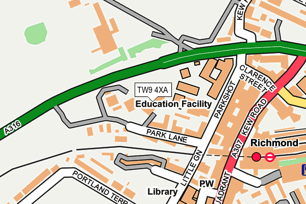 TW9 4XA map - OS OpenMap – Local (Ordnance Survey)