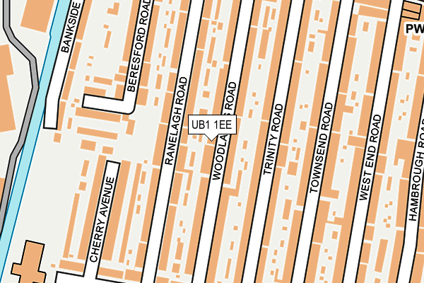 UB1 1EE map - OS OpenMap – Local (Ordnance Survey)