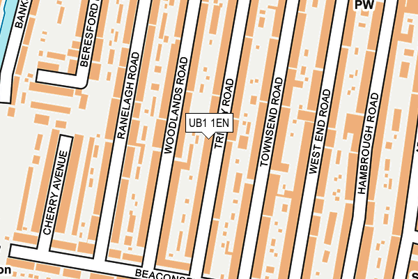 UB1 1EN map - OS OpenMap – Local (Ordnance Survey)