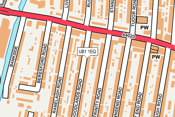 UB1 1EQ map - OS OpenMap – Local (Ordnance Survey)