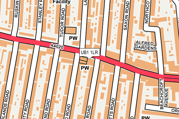 UB1 1LR map - OS OpenMap – Local (Ordnance Survey)