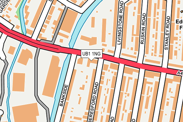 UB1 1NG map - OS OpenMap – Local (Ordnance Survey)