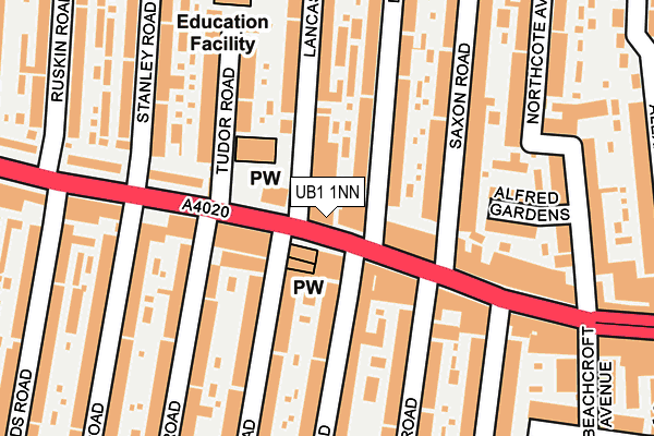 UB1 1NN map - OS OpenMap – Local (Ordnance Survey)