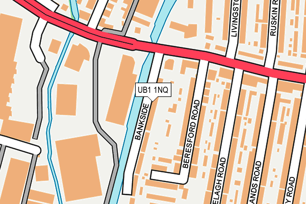 UB1 1NQ map - OS OpenMap – Local (Ordnance Survey)