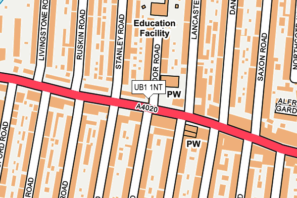 UB1 1NT map - OS OpenMap – Local (Ordnance Survey)